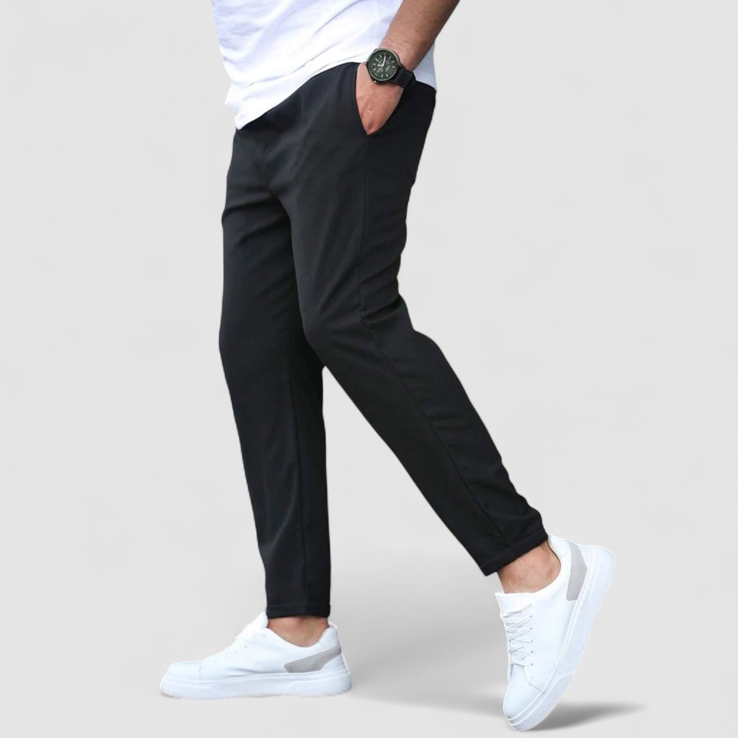 メンズ スラックス ドローストリング付き｜ストレートパンツ-11