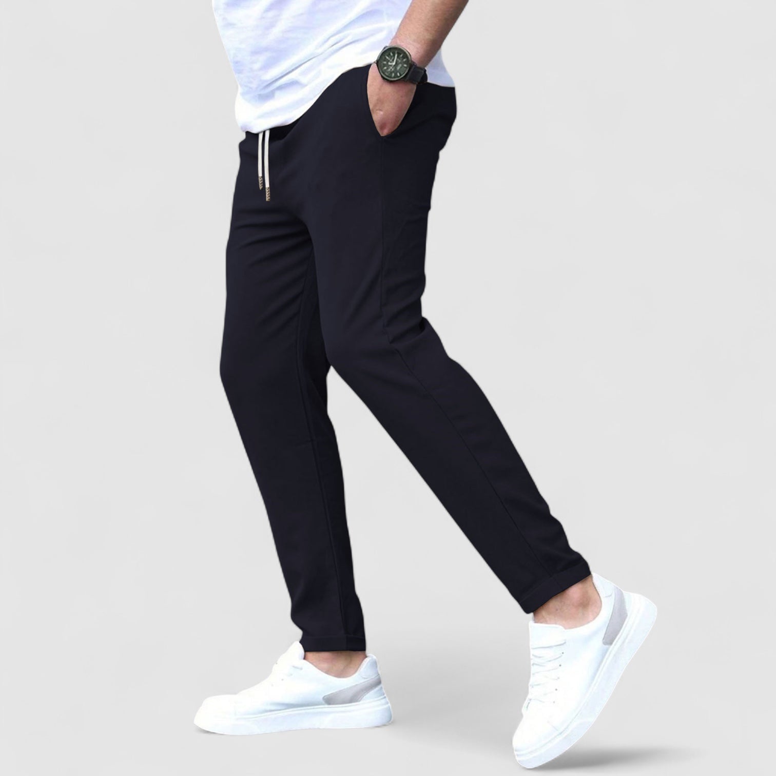 メンズ スラックス ドローストリング付き｜ストレートパンツ-22