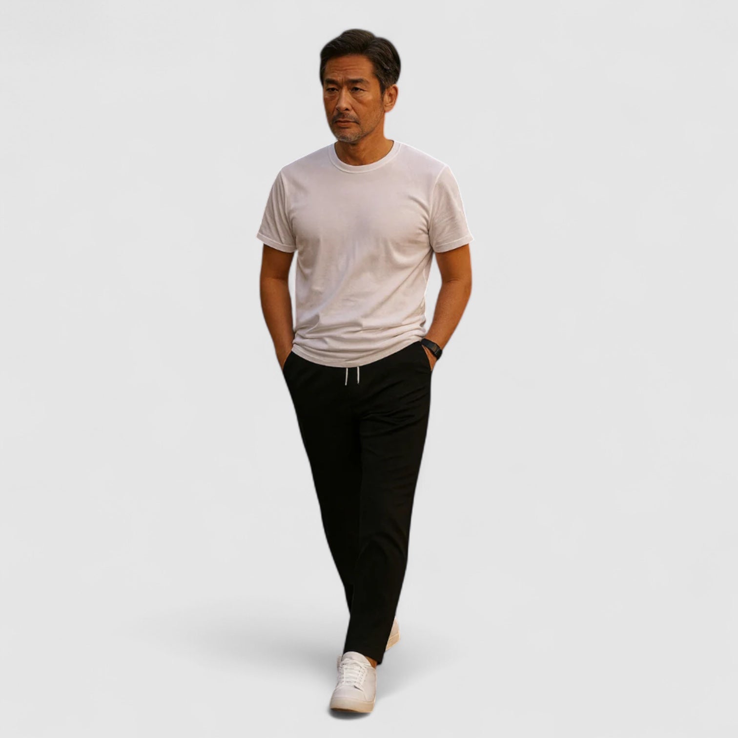 メンズ スラックス ドローストリング付き｜ストレートパンツ-13