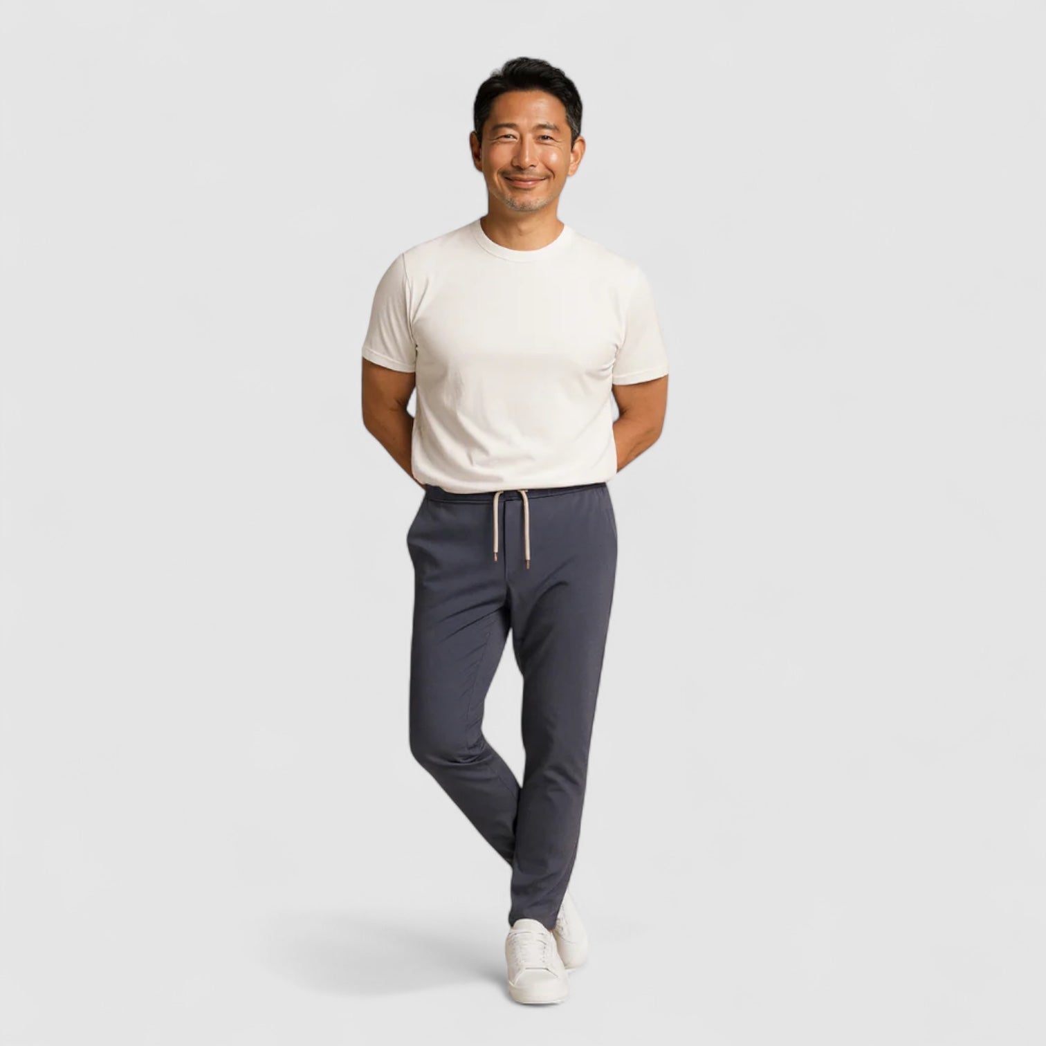メンズ スラックス ドローストリング付き｜ストレートパンツ-7